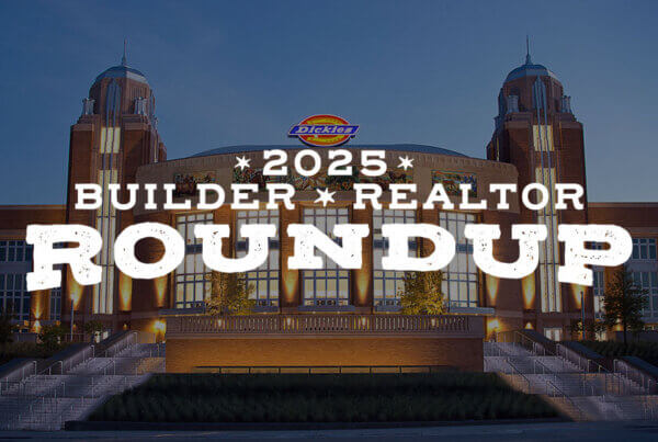 Photo of Dickies Arena with Builder Realtor Roundup Logo Overlayed