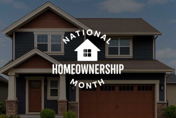 photo of house with homeownership month logo